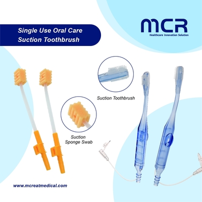 ICU การดูดครั้งเดียว การทําความสะอาดปาก Swab Sponge Toothbrush สําหรับผู้ใหญ่