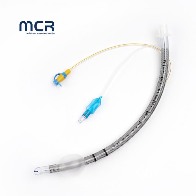 ผลิตภัณฑ์การแพทย์ที่ใช้ครั้งเดียว PU Cuff เสริมท่อ Endotracheal ด้วย Port ช่องดูด 0