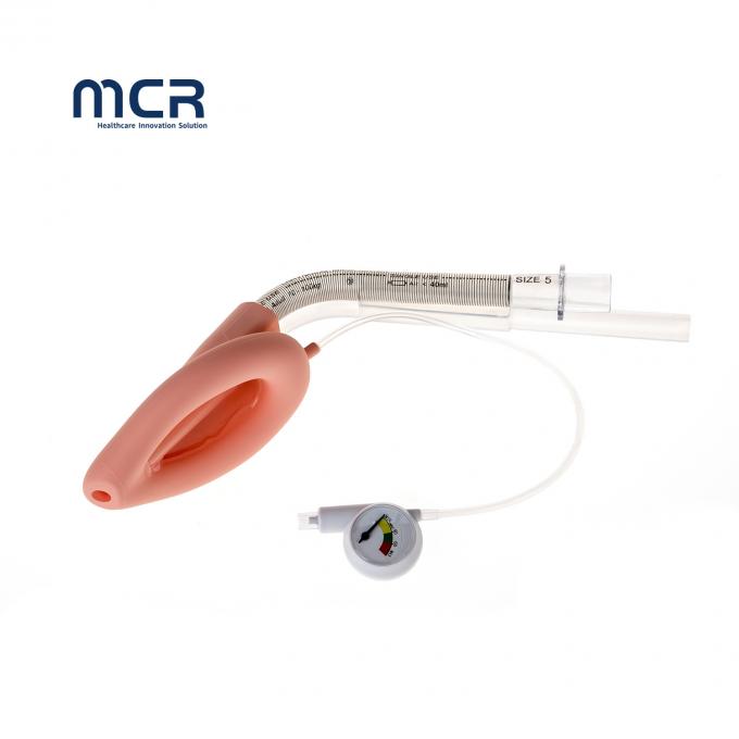 หน้ากากคันคันคันคันยาพยาบาลซิลิโคน PVC Double Lumen Curved 0